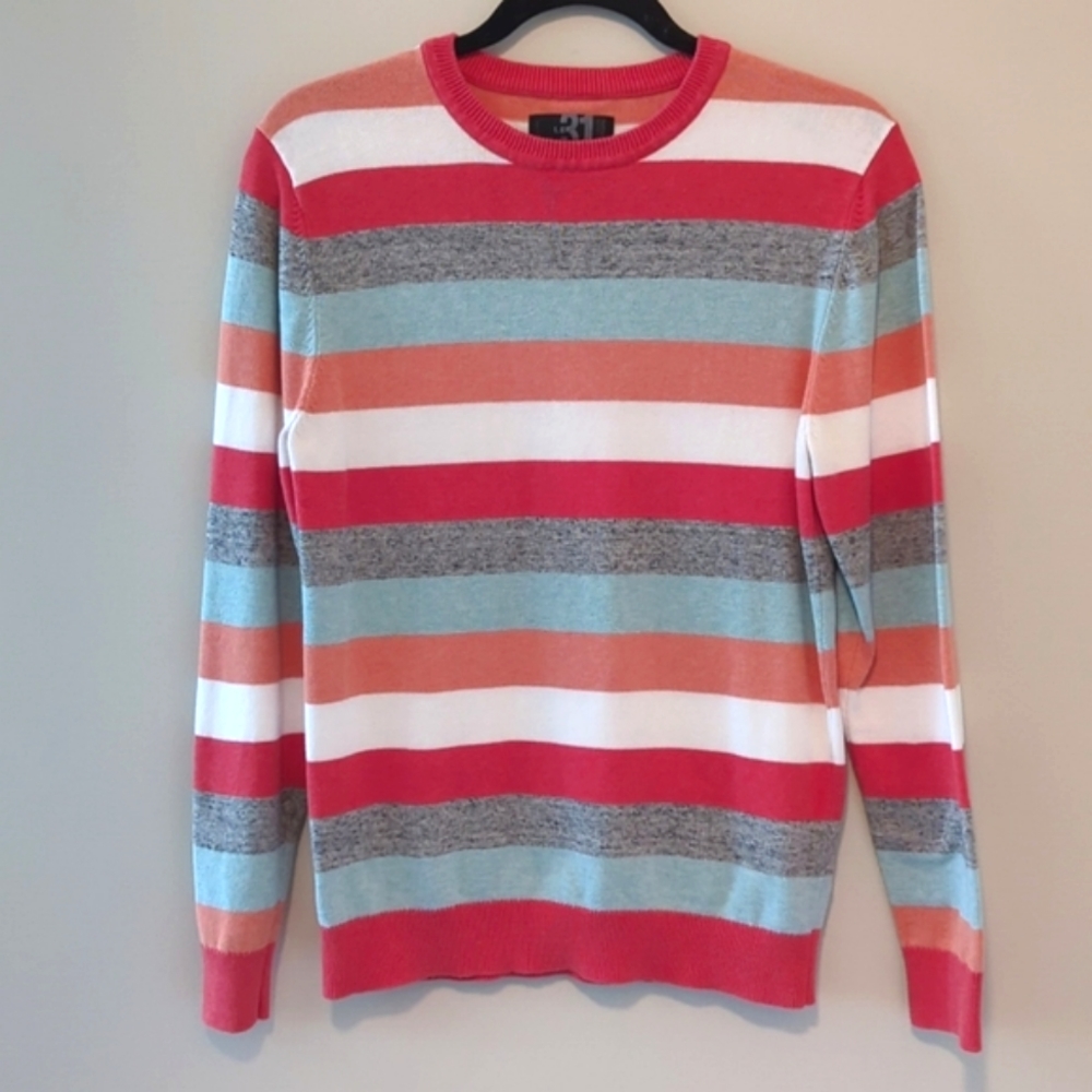 Le 31 crewneck multicolour striped sweater extra small